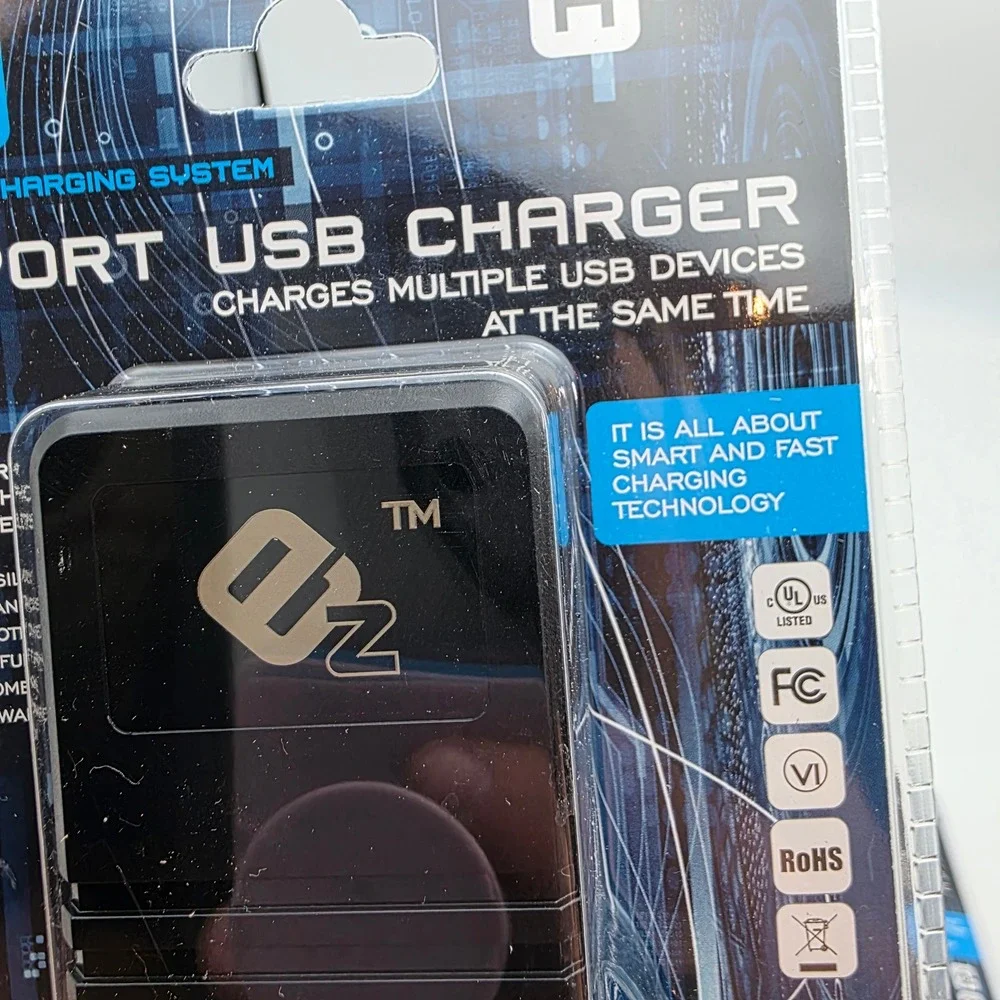 2 Pack EZ Collection 2-Port USB Charger Smart Charging System Black 5 FD-B O9